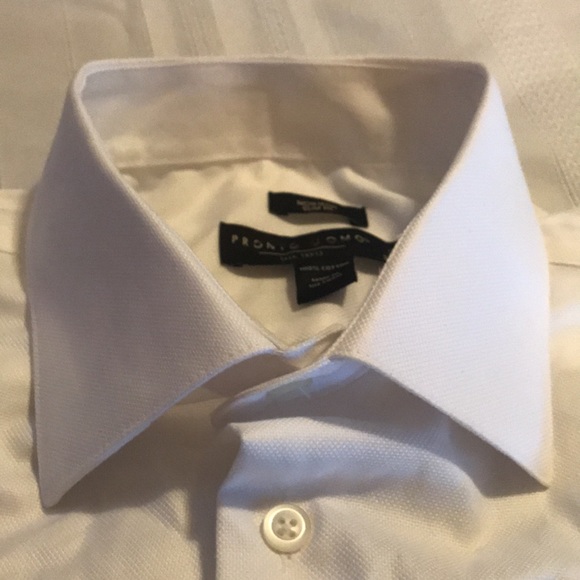 NWT Mens long sleeve white dress shirt by Pronto Uomo. Size 16 32/33 - Picture 3 of 8